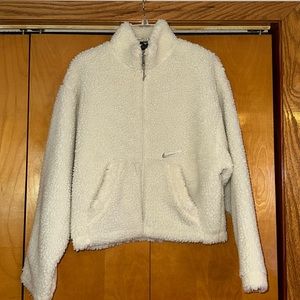 Nike swoosh teddy jacket